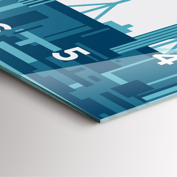 Square wall clock Architecture in the USA