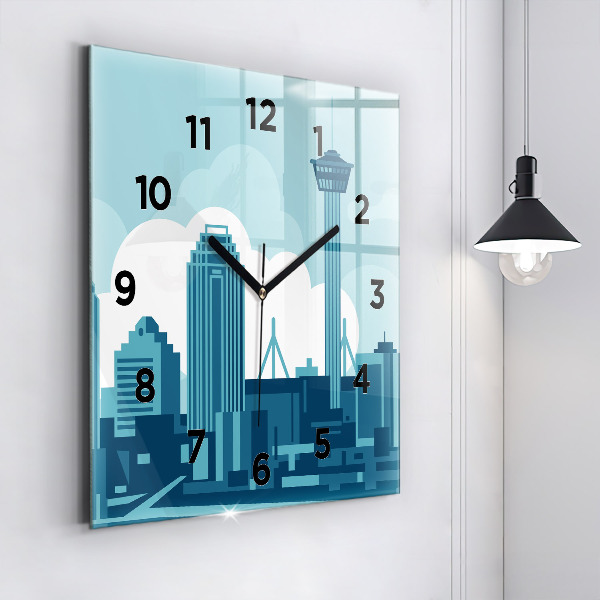 Square wall clock Architecture in the USA