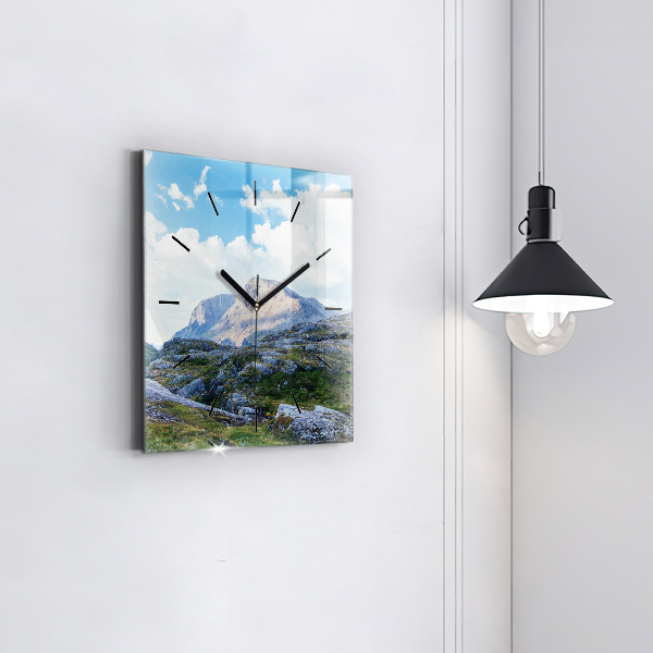 Square wall clock Rocky Landscape