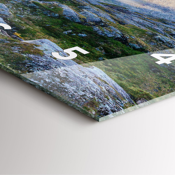 Square wall clock Rocky Landscape