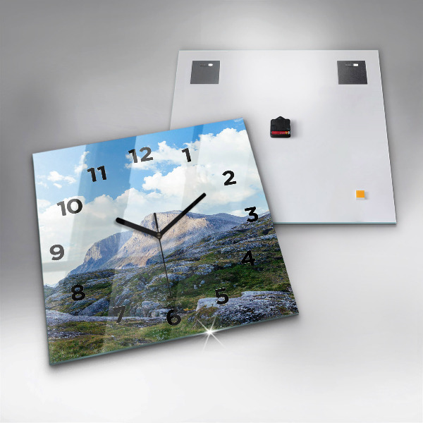 Square wall clock Rocky Landscape