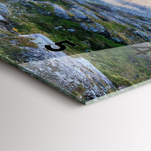 Square wall clock Rocky Landscape