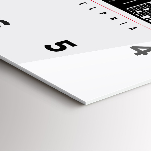 Square wall clock Philadelphia illustration