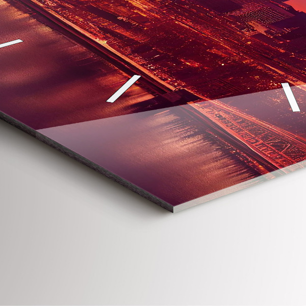 Square wall clock Philadelphia City at Night