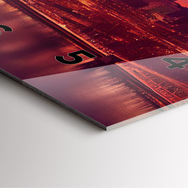 Square wall clock Philadelphia City at Night