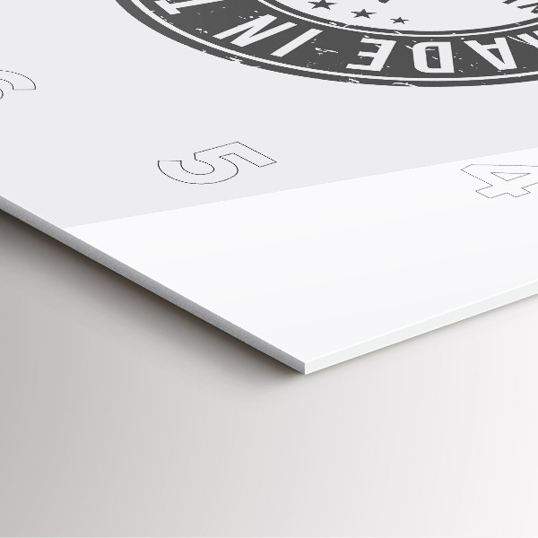 Square wall clock Texas stamp