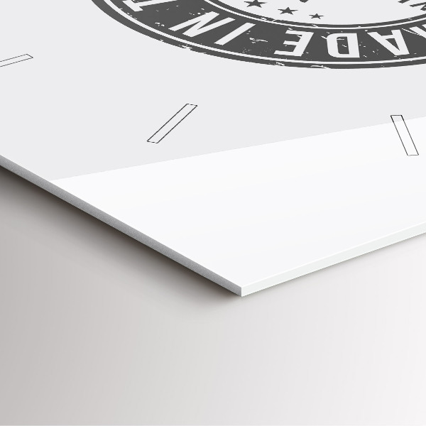 Square wall clock Texas stamp