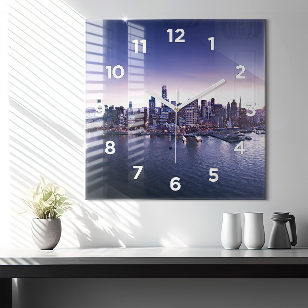 Square wall clock View of San Francisco
