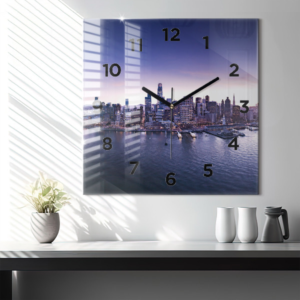 Square wall clock View of San Francisco