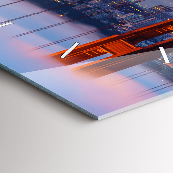 Square wall clock San Francisco Bridge