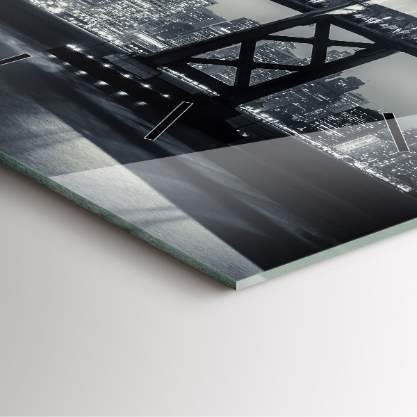 Square wall clock San Francisco Bridge at Night