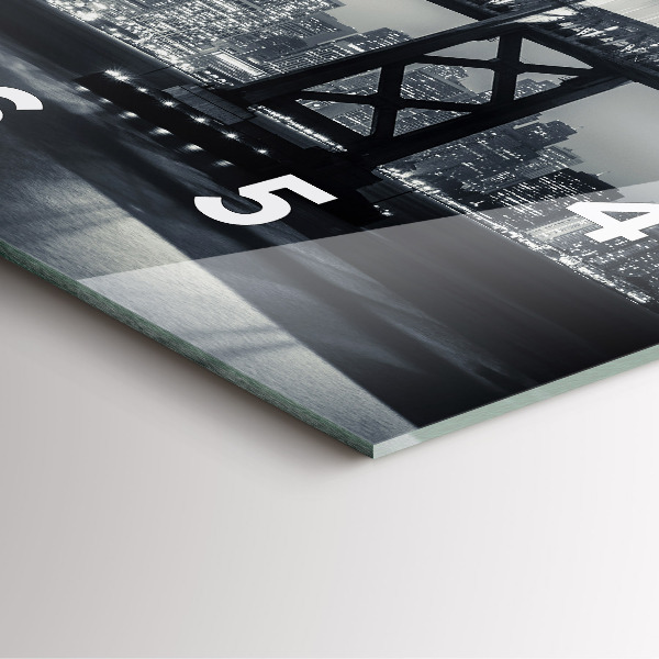 Square wall clock San Francisco Bridge at Night