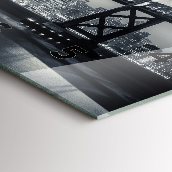 Square wall clock San Francisco Bridge at Night