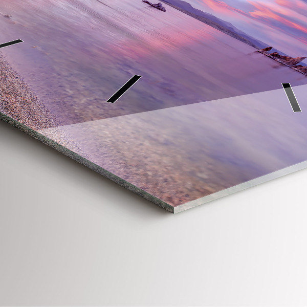 Square wall clock California Sunrise