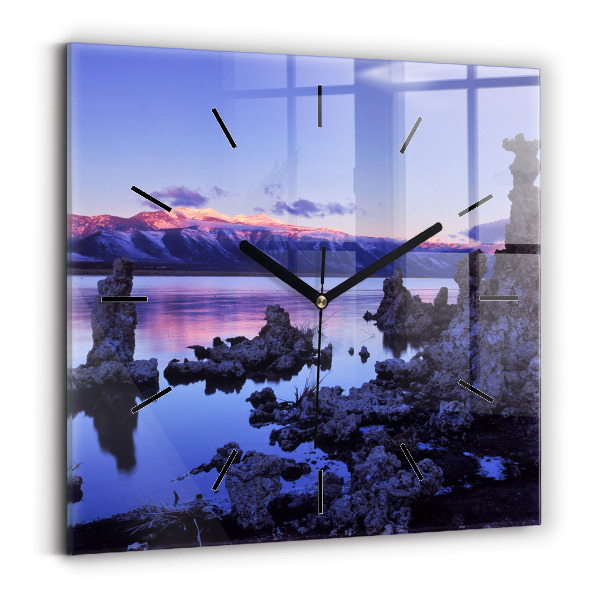 Square wall clock Lake California