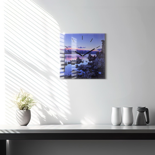 Square wall clock Lake California