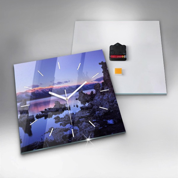 Square wall clock Lake California