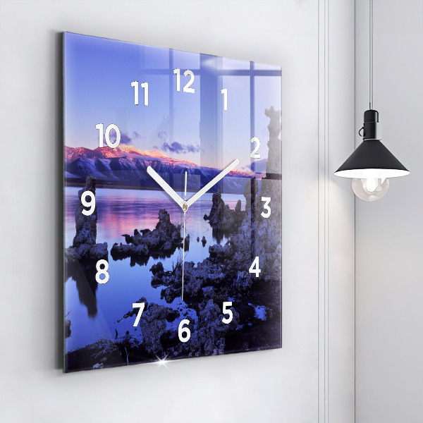 Square wall clock Lake California