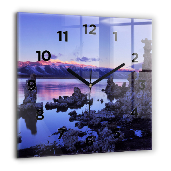 Square wall clock Lake California