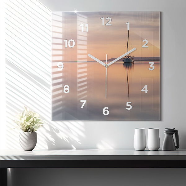 Square wall clock Lake Balaton USA