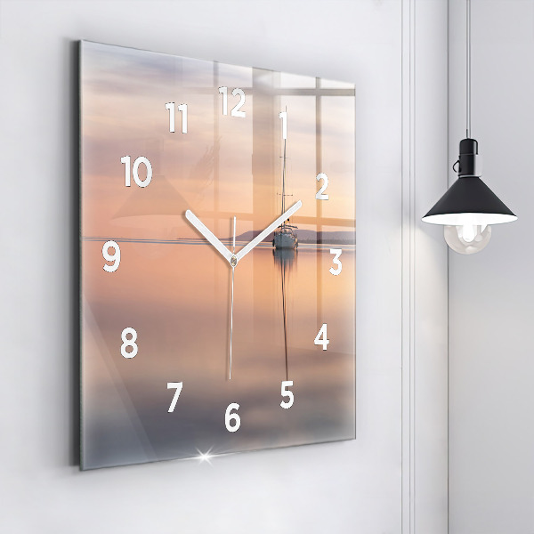 Square wall clock Lake Balaton USA