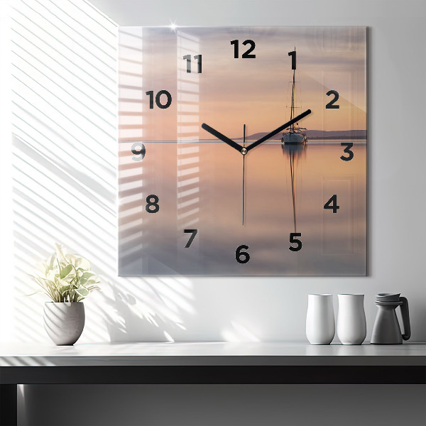 Square wall clock Lake Balaton USA