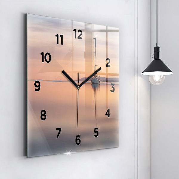 Square wall clock Lake Balaton USA