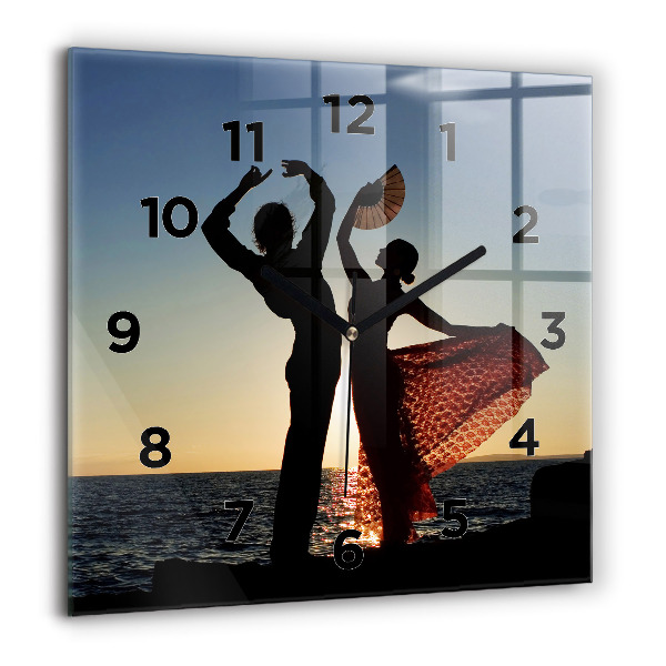Square wall clock Spanish Dance at Sea