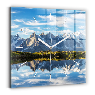 Square wall clock Chamonix Valley, French Alps