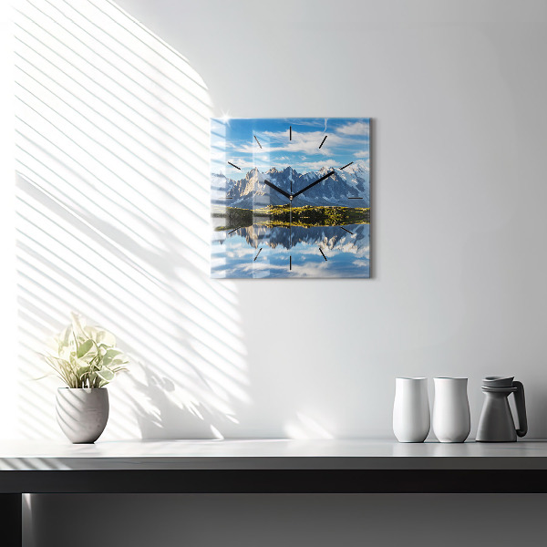 Square wall clock Chamonix Valley, French Alps