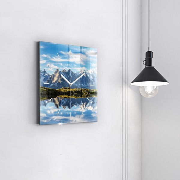Square wall clock Chamonix Valley, French Alps