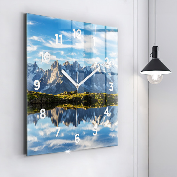 Square wall clock Chamonix Valley, French Alps