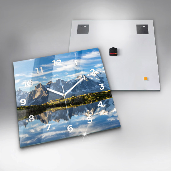 Square wall clock Chamonix Valley, French Alps