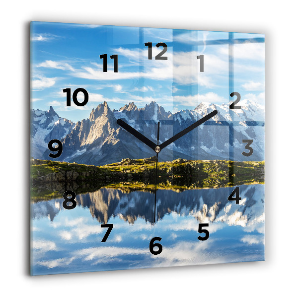 Square wall clock Chamonix Valley, French Alps