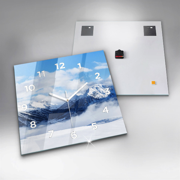 Square wall clock Mountain panorama