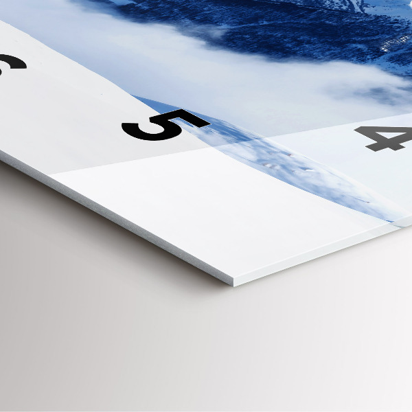 Square wall clock Mountain panorama