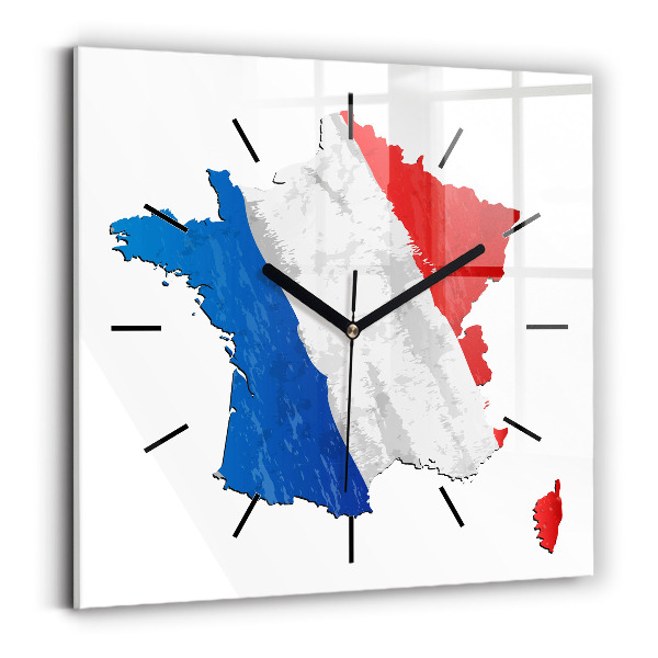 Square wall clock Flag of France