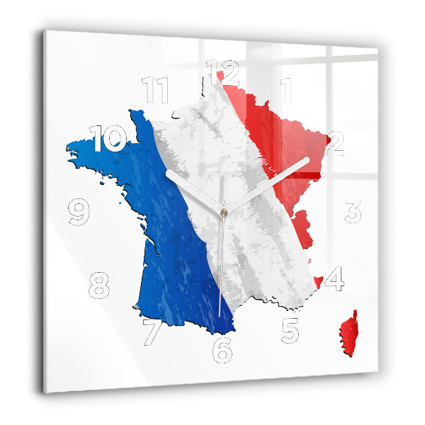 Square wall clock Flag of France