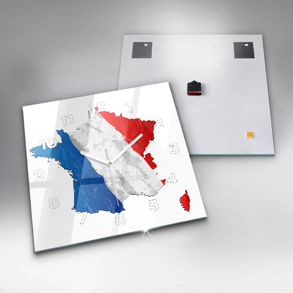 Square wall clock Flag of France