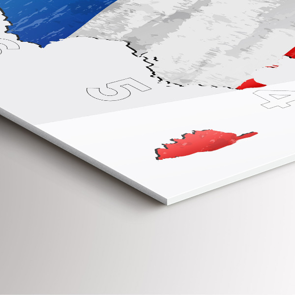 Square wall clock Flag of France