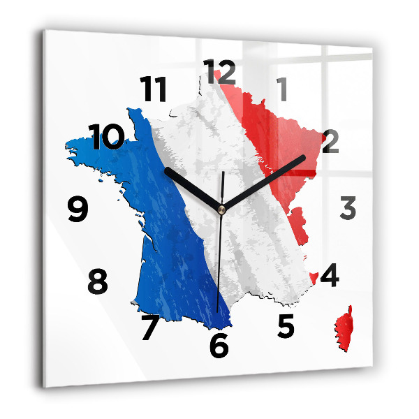 Square wall clock Flag of France