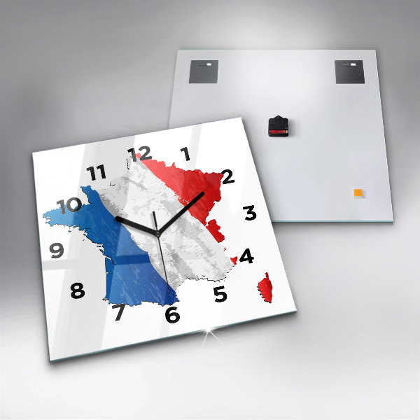 Square wall clock Flag of France