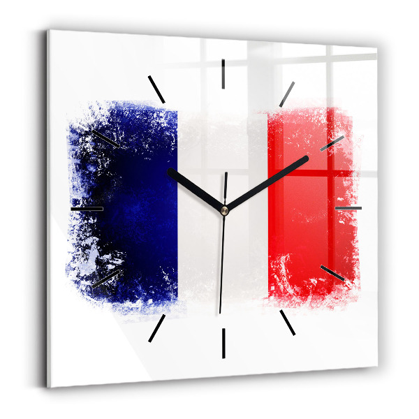 Square wall clock Flag of France