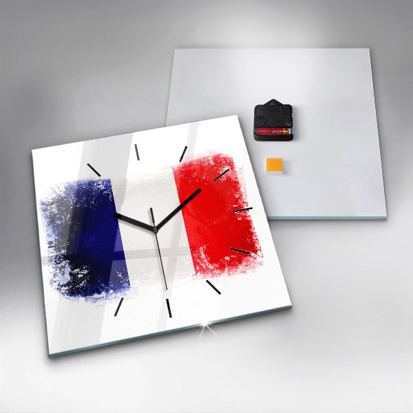 Square wall clock Flag of France
