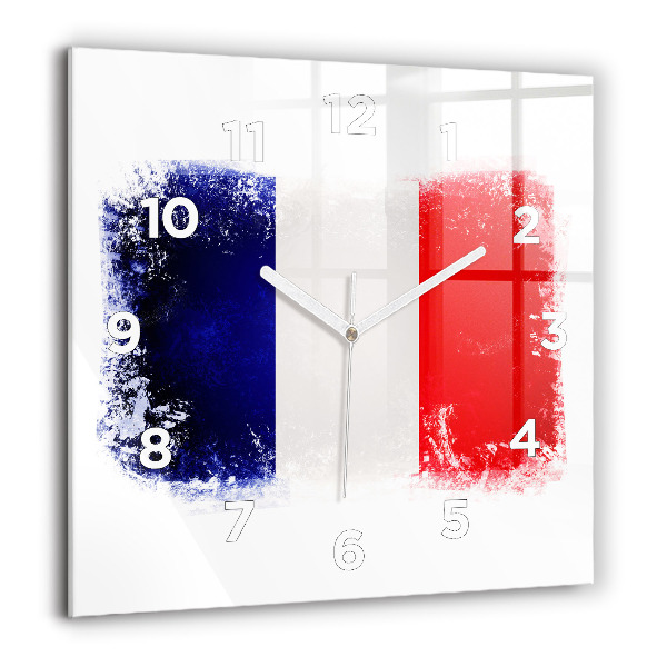 Square wall clock Flag of France