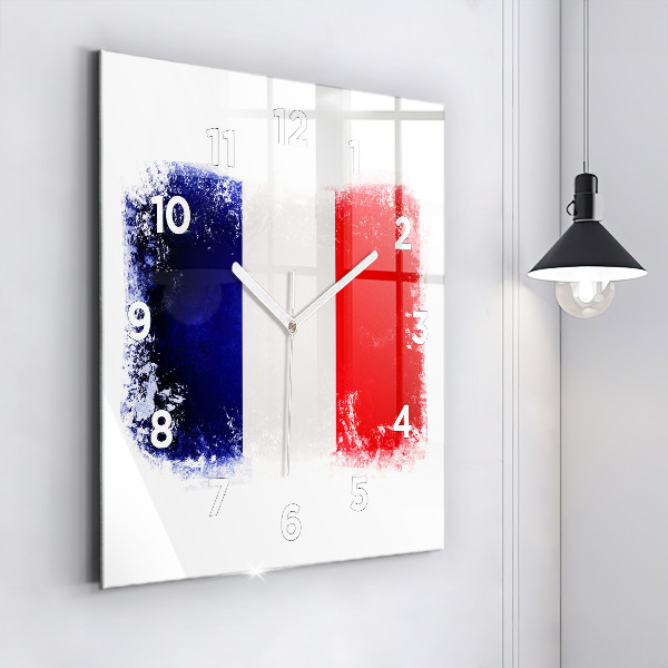 Square wall clock Flag of France