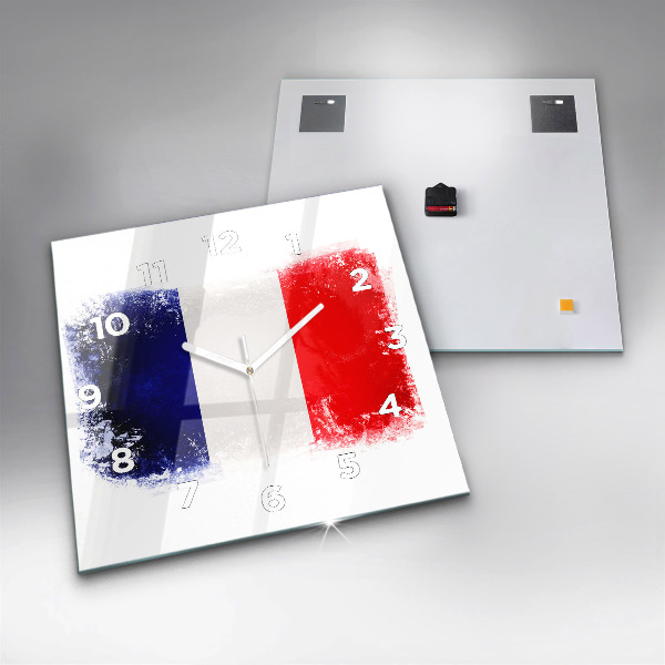 Square wall clock Flag of France