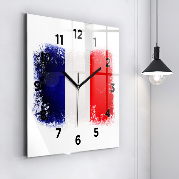 Square wall clock Flag of France