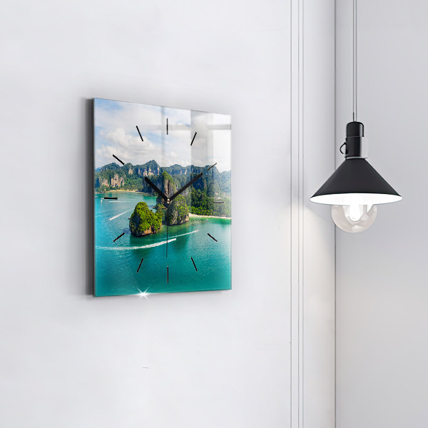 Square wall clock Island in Thailand
