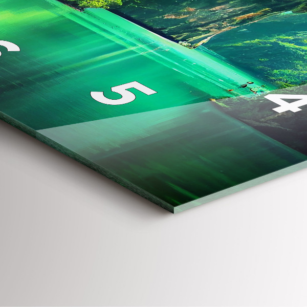 Square wall clock Thailand's natural landscape